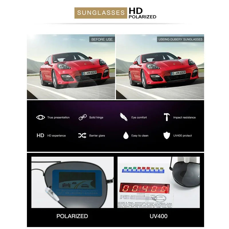 Luxus Herren polarisierte Sonnenbrille Marke Designer Quadrat Frauen Männer Vintage Fahren Fahrrad Brille UV400 männliche Brillen Sonnenbrille