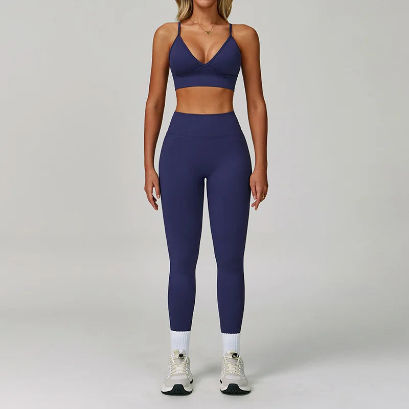 2/3PCS Nahtlose Sport Yoga Set frauen Atmungsaktive Hohe Taille Fitness Sportwear Frauen Sport unterwäsche Set Gym workout Kleidung