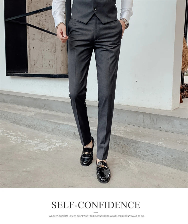 Herren-Slim-Fit-Dreiteiler im koreanischen Stil für Business, professionelle formelle Kleidung, Trauzeuge, Bräutigam, Hochzeit, koreanischer Stil, kleiner Sui
