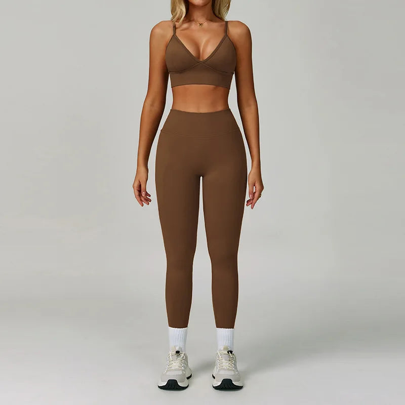2/3PCS Nahtlose Sport Yoga Set frauen Atmungsaktive Hohe Taille Fitness Sportwear Frauen Sport unterwäsche Set Gym workout Kleidung