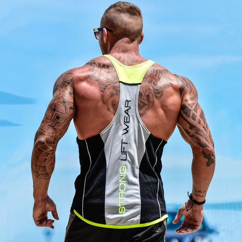 Herren-Bodybuilding-Tanktop, Fitnessstudios, Fitness, ärmelloses Hemd, 2025, neue männliche Baumwollkleidung, modisches Singlet-Weste, Unterhemd für Herren