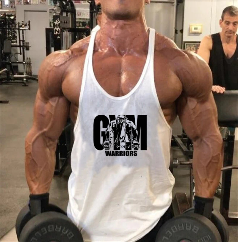 Gym Bodybuilding Tank Tops Mode Y-back Hosenträger Westen Baumwolle Atmungsaktive Ärmellose Unterhemden Herren Fitness Muscle Sport Hemd