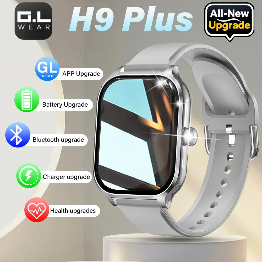 LAXASFIT Neue H9 Promax Smartwatch mit Zifferblatt zur Antwort von Anrufen, Kalorienverfolgung, Herzfrequenz-Oximetrie-Überwachung, Bluetooth-Smartwatch