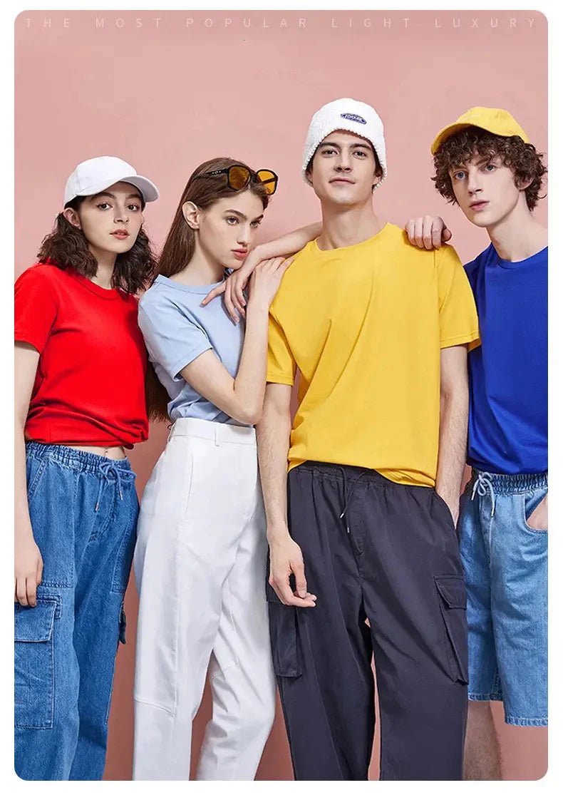 12 Farben übergroßes schweres T-Shirt für Herren, Sommer-Kurzarm-T-Shirt, 100 % Baumwolle, schlichtes Oberteil, lässige Herrenbekleidung