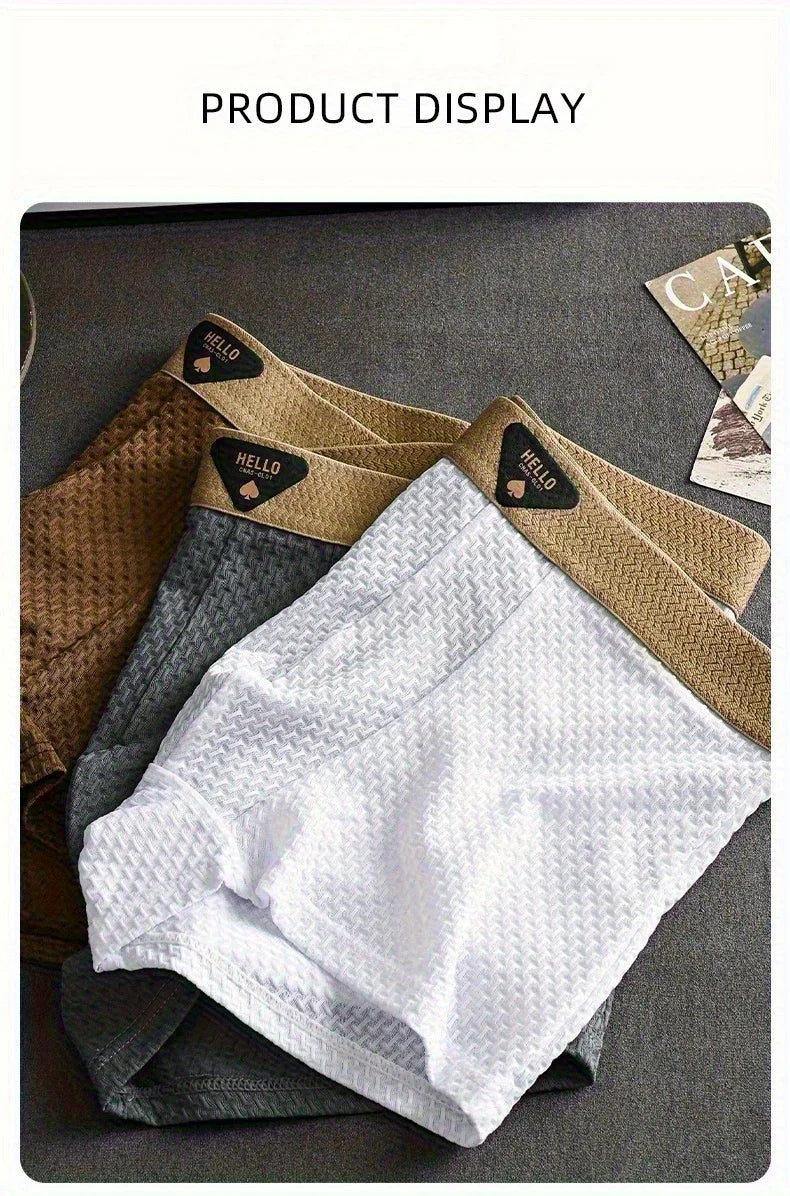 1/4 Stück Herren-Unterwäsche aus Eisseide, heiße Dessous, dünne Boxershorts, coole Unterhosen, atmungsaktive sexy Slips, U-förmige Shorts, Größen L-6XL