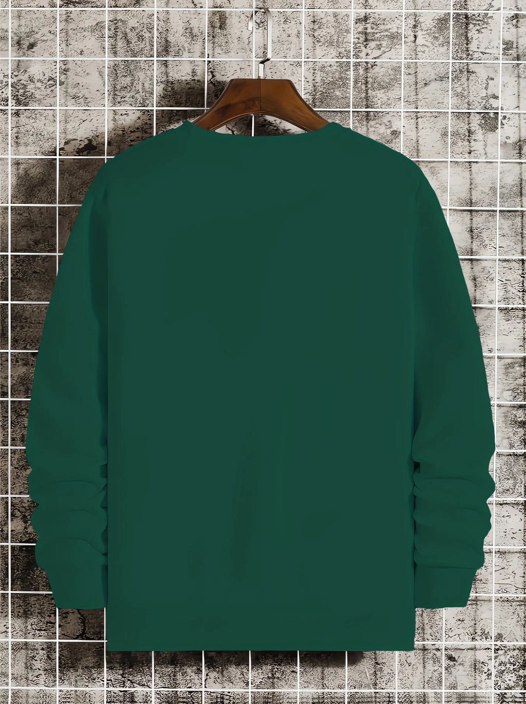 Men's autumn and winter fashionable casual loose retro 1973 graphic printed long sleeved round neck sweatshirt