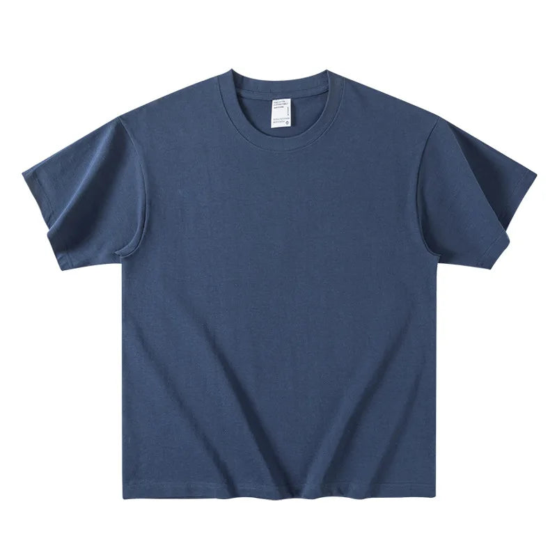 Amerikanische Retro schwere weiße Baumwolle Kurzarm Herren T-Shirt Paar T-Shirt Sommer neue Herren- und Damen-Streetwear