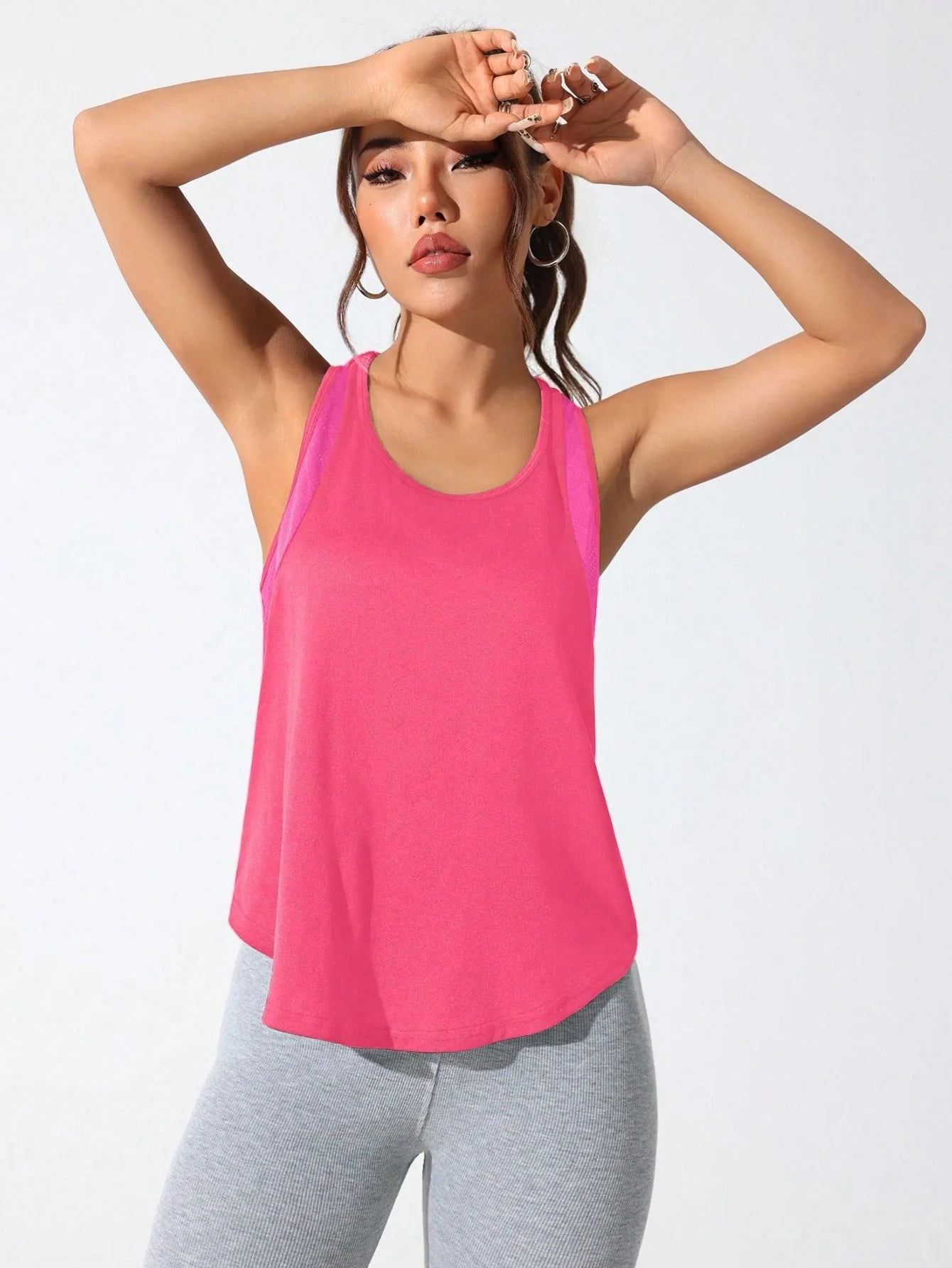 Women's stitched letters quick-drying sports vest, breathable net yoga sportswear, tennis uniform cycling suit, daily wear
