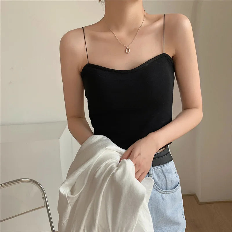 Sommer kurze Neck holder Tank Top Frauen y2k Kleidung schwarz weiß rosa ärmelloses Korsett rücken frei ausgehen Crop Tops Sexys Frauen