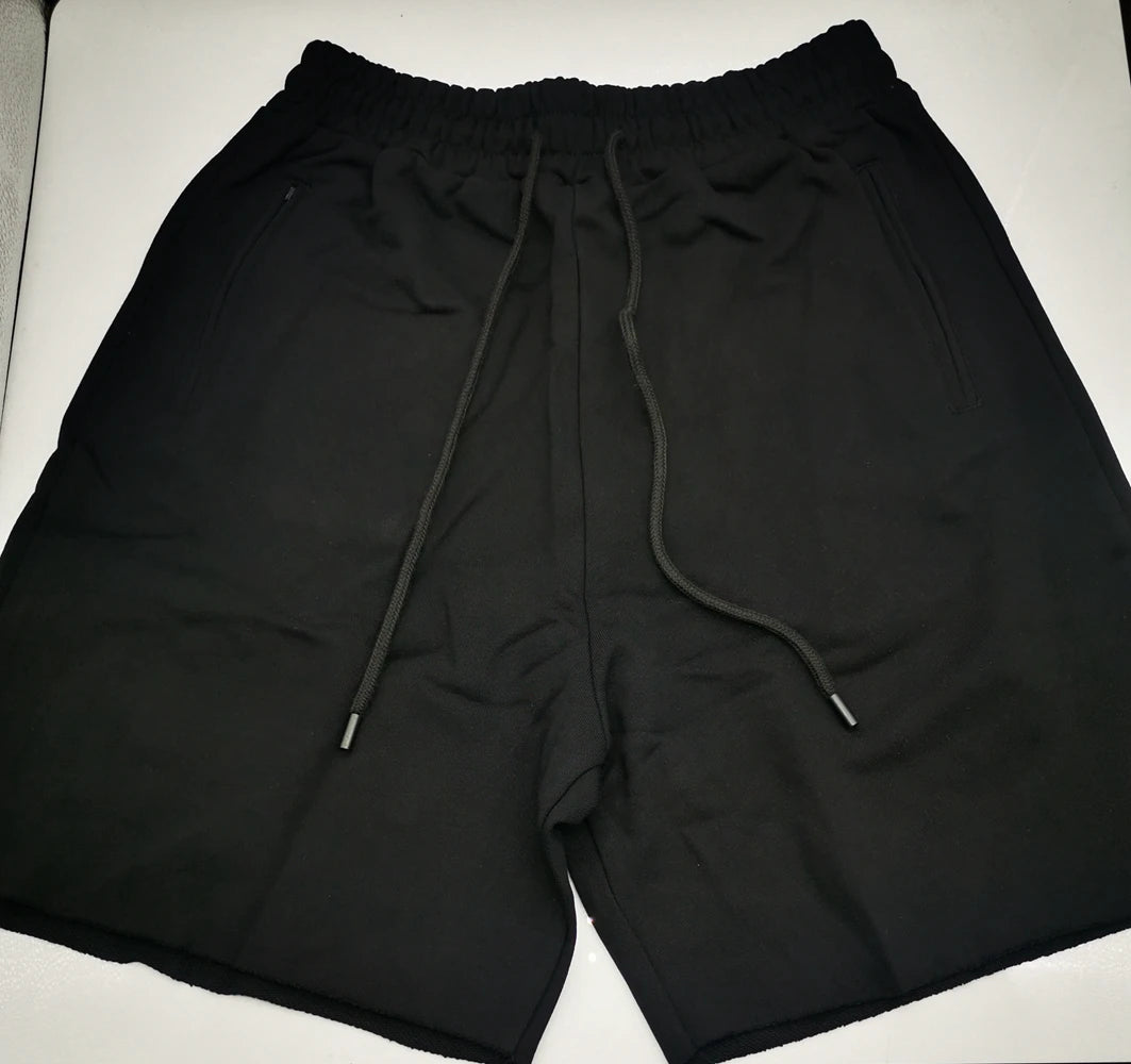 Herren dicke Baumwolle sportliche Laufs horts heben Bodybuilding Jogging hose Fitness kurze Jogger Gym schwarz Kanye Grey West Shorts