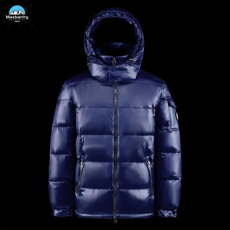 2024 Winter Neue Herren Puffer Jacke Mode Dicke Männer Frauen Ente Unten Jacke Im Freien Warme Casual Mäntel Feste Kapuze Mäntel