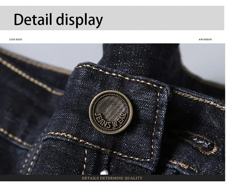 Neue Männer Klassische Jeans Jean Homme Pantalones Hombre Männer Mannen Weiche Schwarz Biker Masculino Denim Overalls Herren Hosen Größe 32-38