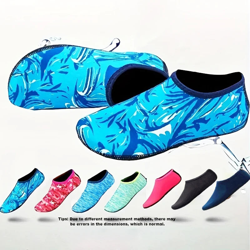One Pair Quick Dry Water Socks Unisex Multiple Colors Comfy Non Slip Water Shoes Anti Slip Swimming Beach Shoes