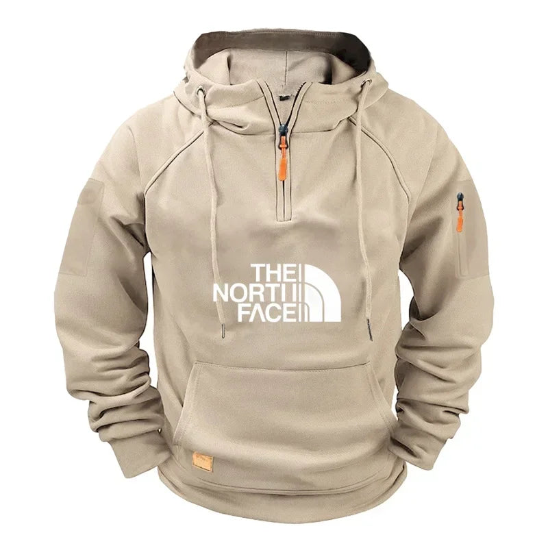 Lässiges Sport-Langarm-Sweatshirt für Herren mit Kapuze in großen Größen und modischer Fitness-Pullover für Herbst und Winter 2025