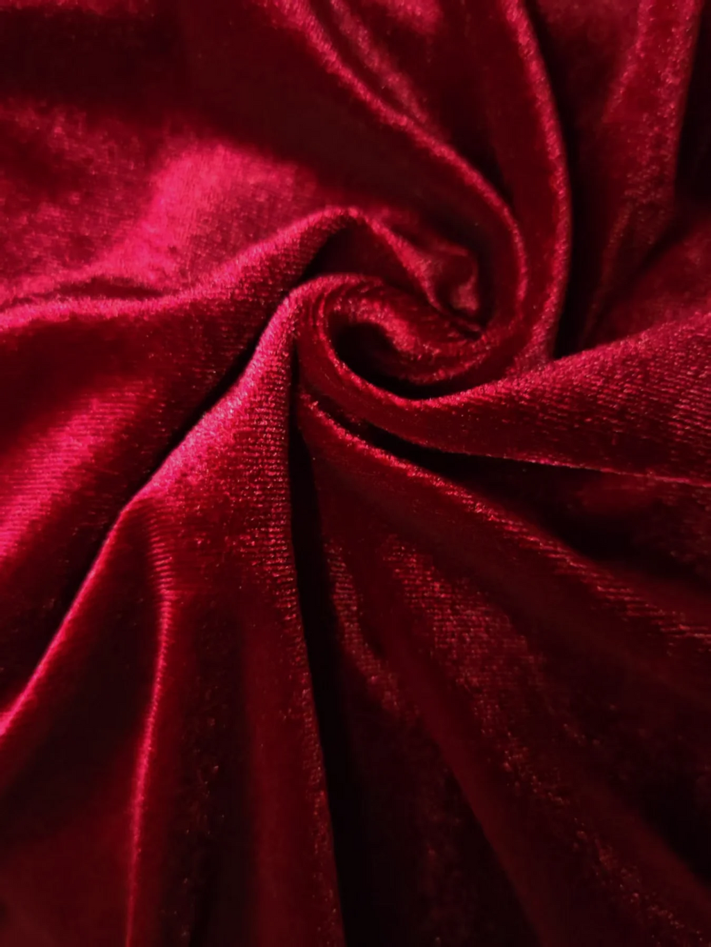 Elegantes, einfarbiges Samt-Langarmkleid mit V-Ausschnitt und Fischschwanzkleid in Weinrot für Urlaub, Party, figurbetontes Kleid