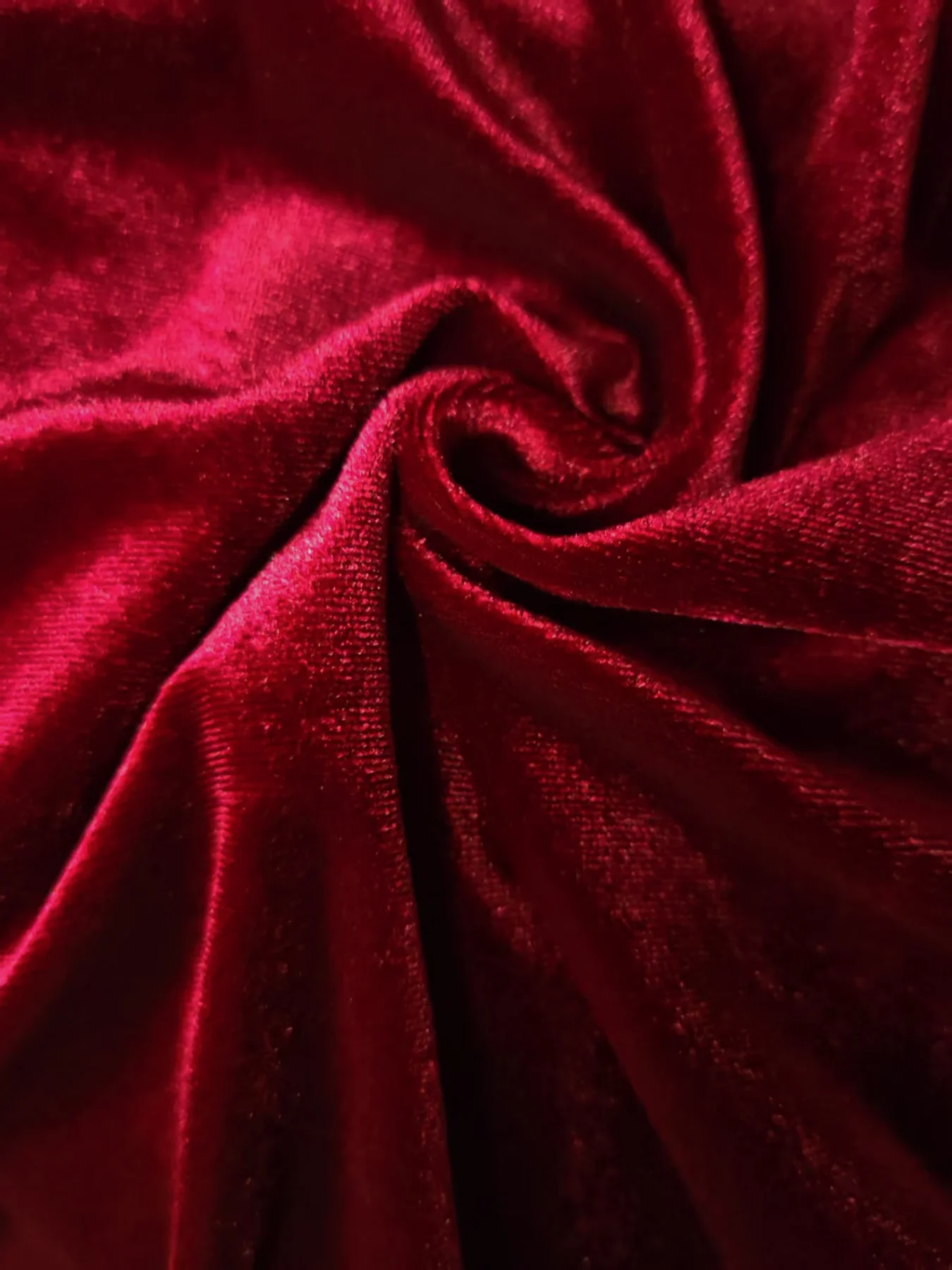 Elegantes, einfarbiges Samt-Langarmkleid mit V-Ausschnitt und Fischschwanzkleid in Weinrot für Urlaub, Party, figurbetontes Kleid