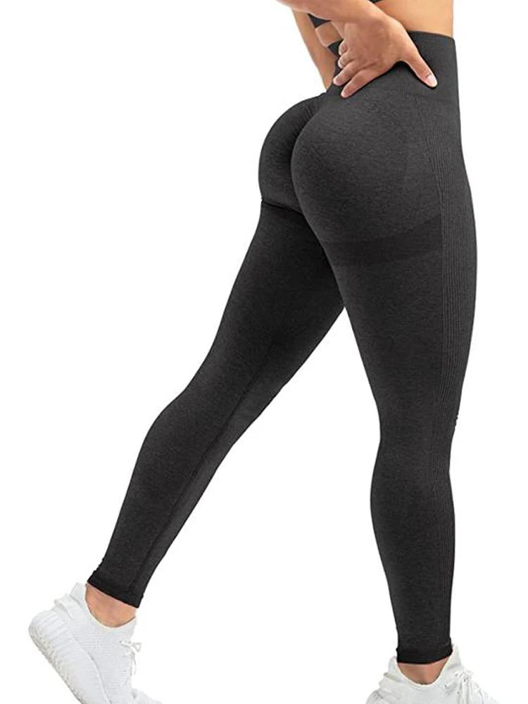 Frauen Nahtlose Workout Leggings Hohe Taille Push-Up-Leggings Damen Sexy Gym Legging Mode Schwarz Sport Leggings