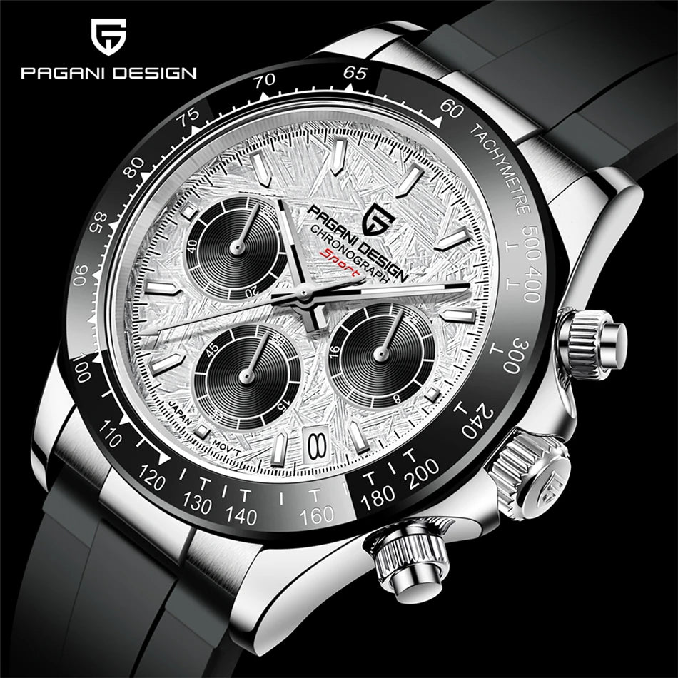 40mm Neue V2 PAGANI DESIGN männer Quarz Uhren Sapphire Retro Chronograph Edelstahl Wasserdichte Uhr Männer Relogio Masculino