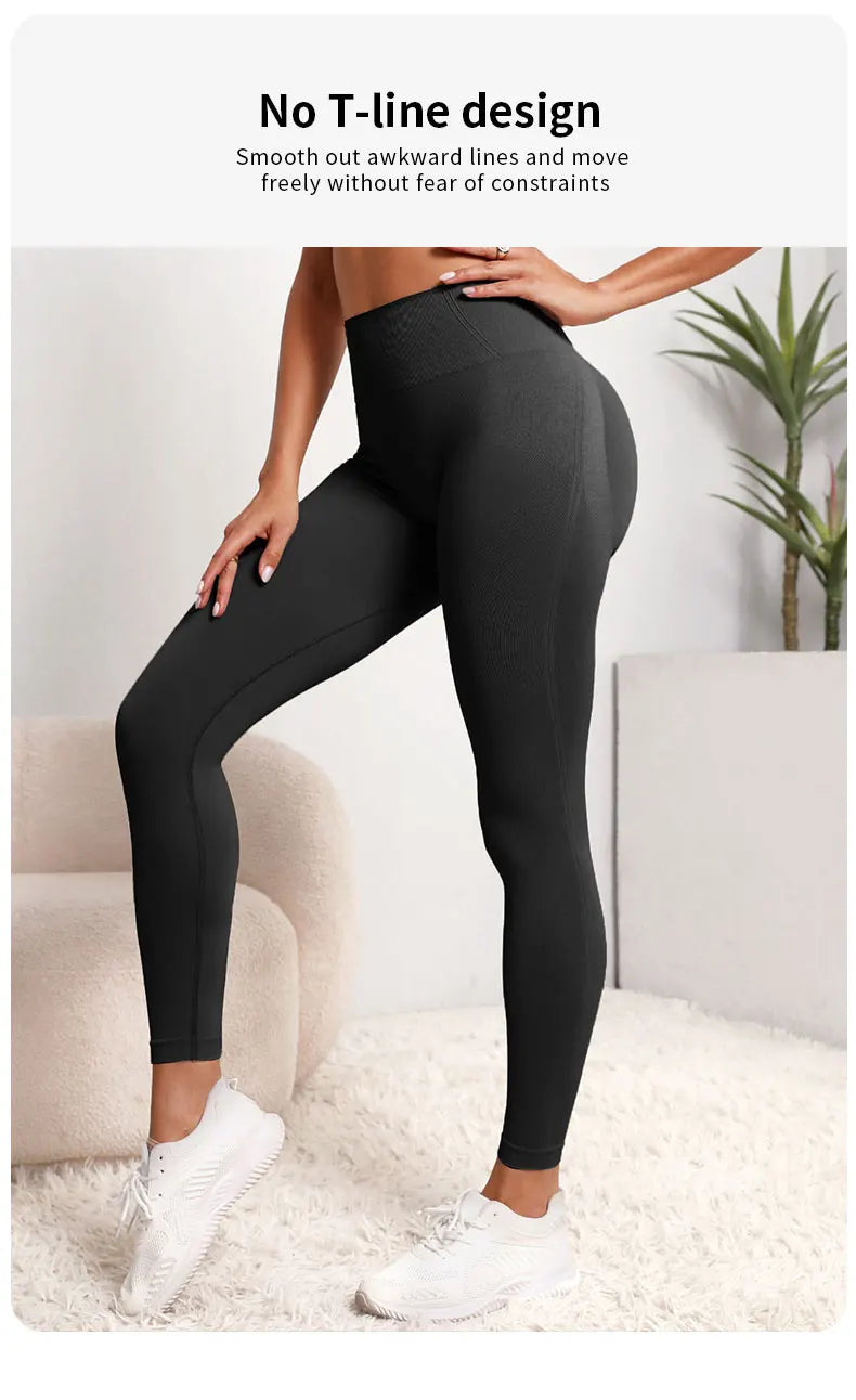 Damen-Leggings mit hoher Taille, Po-Lifting, Bauchkontrolle, Trainingshose, weich, dehnbar, bequem, für Yoga, Laufen, Sport
