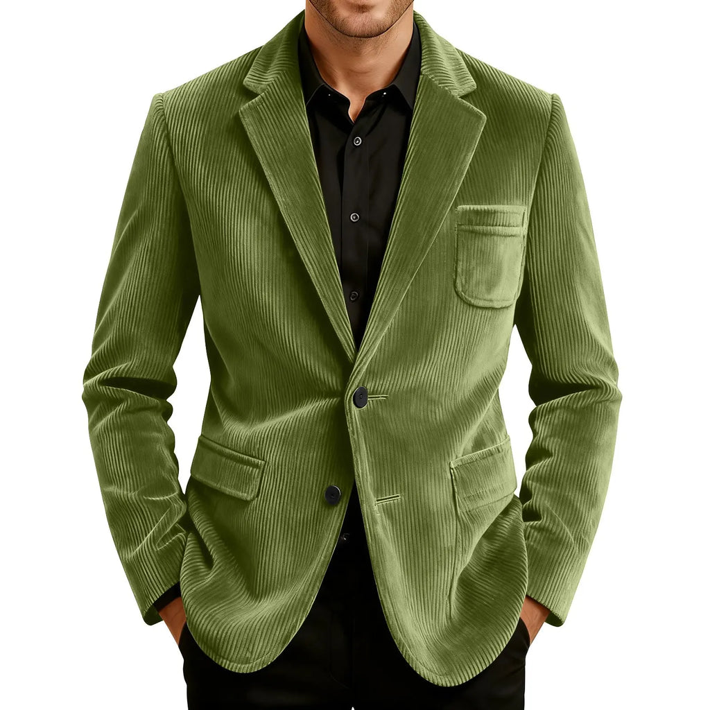 Männer Einfarbig Cord Warme Anzug Jacke Strickjacke Frühling Herbst Business Casual Cord Blazer Jacke männer Anzug Mantel