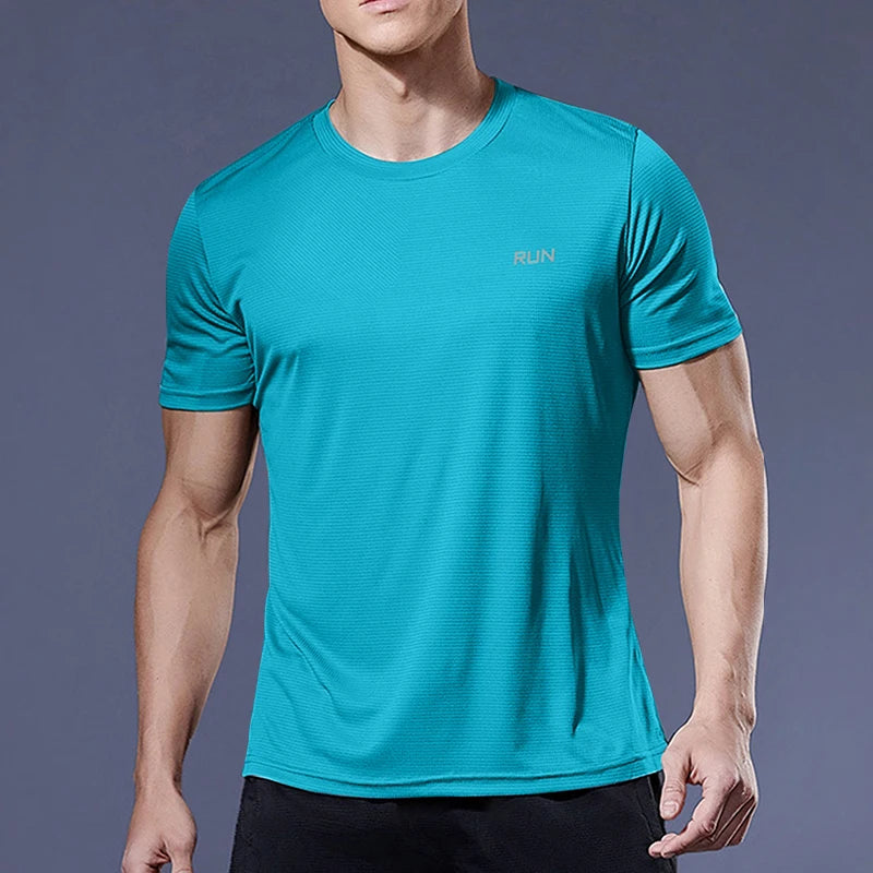 Sommer Herren Quick Dry Lauf Bodybuilding Shirts Sport Gym t Shirt Männer Kurzarm Fitness Tops Übergroßen t-Shirt Jersey
