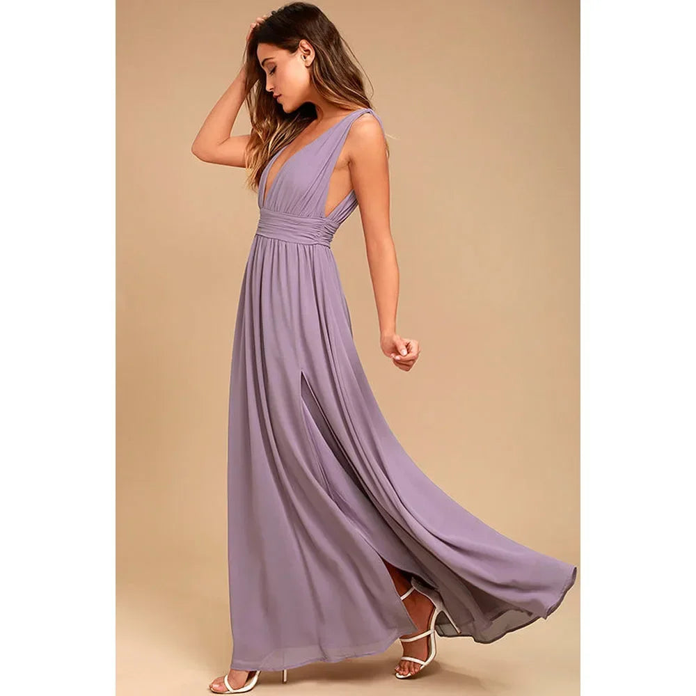 Sexy rückenfreies Maxi-Sommerkleid für Damen, Netzstoff, lang, figurbetont, rot, Weihnachts-Partykleid, Brautjungfern-Abendkleider