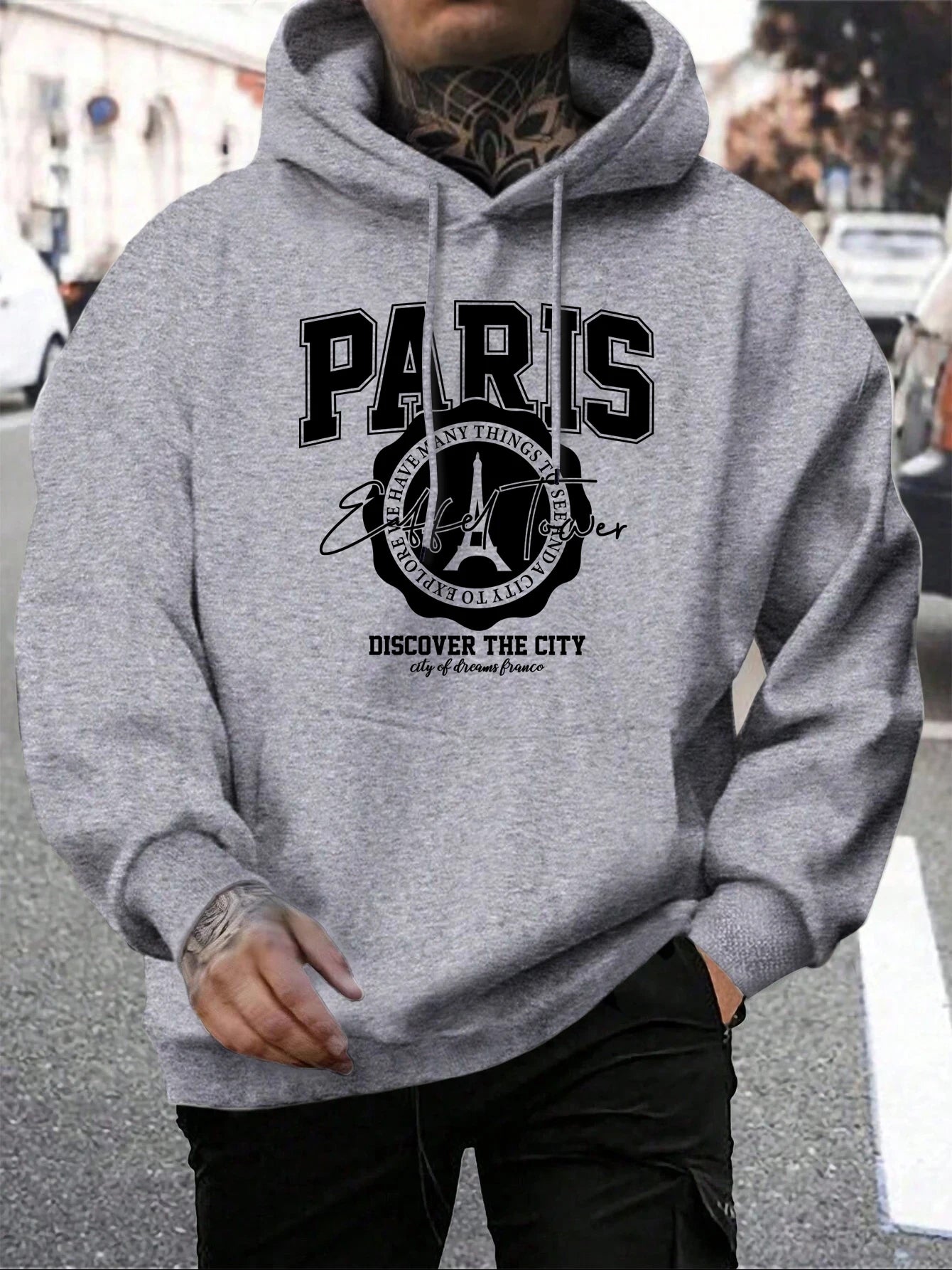 Whiskey Castle Print Herren Hoodies Mode Pelz-Liner Hoodie Warme Fleece S-Xxl Hoody Mann Herbst Hohe Qualität kleidung