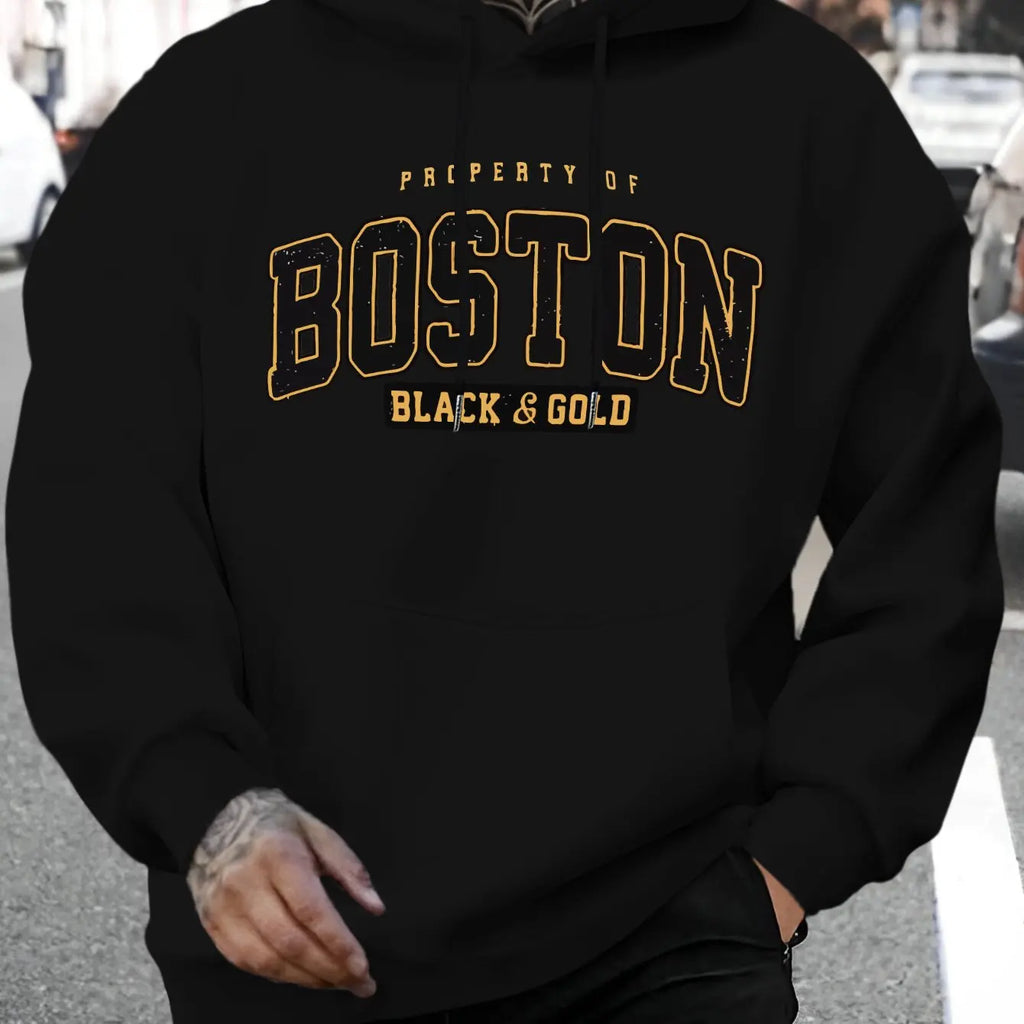 Herbst/Winter Boston Hoodie Design Herren Street Style Sportswear Herbst Casual Hoodie Mode Rundhals Hoodie