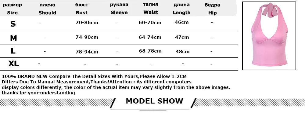 Sommer Halfter Leibchen Tank Top Frauen V-ausschnitt Sexy Tanks Camis Dünne Backless Rosa Korsett T Shirt Femme Tops WomanT-hemd