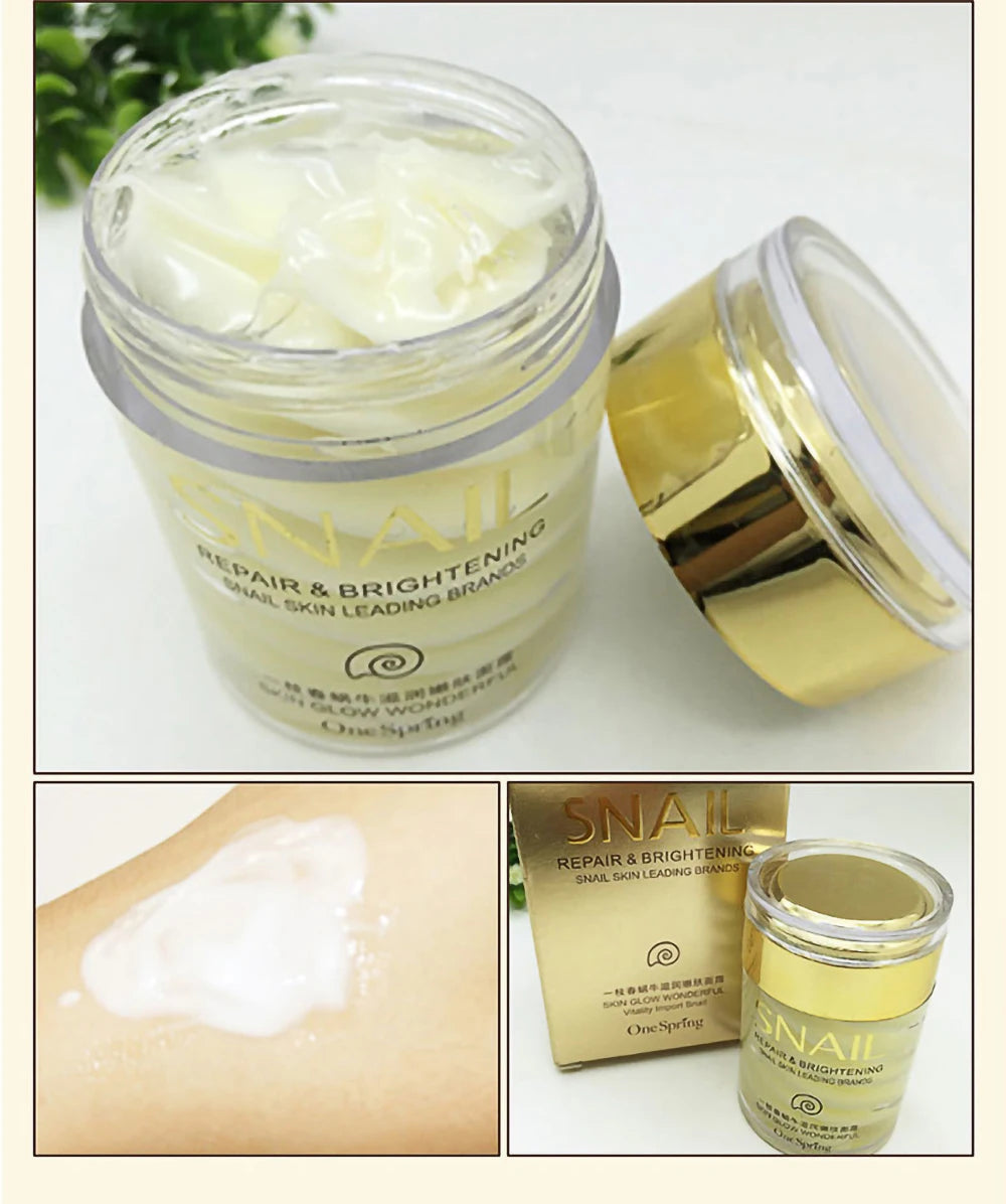 Hautpflege Schneckencreme Kollagencreme Anti Aging Haut aufhellen Gesichtscreme Verblassen dunkle Augenringe Entfernen Tränensäcke Augenserum