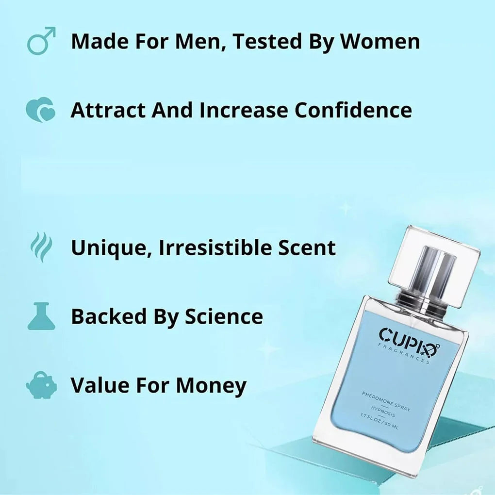 50 ml Original Cupid Herren Pheromon Köln Anhaltender reifer hypnotischer reichhaltiger Duft Hochwertiges Parfüm Körperspray Schnelle Lieferung