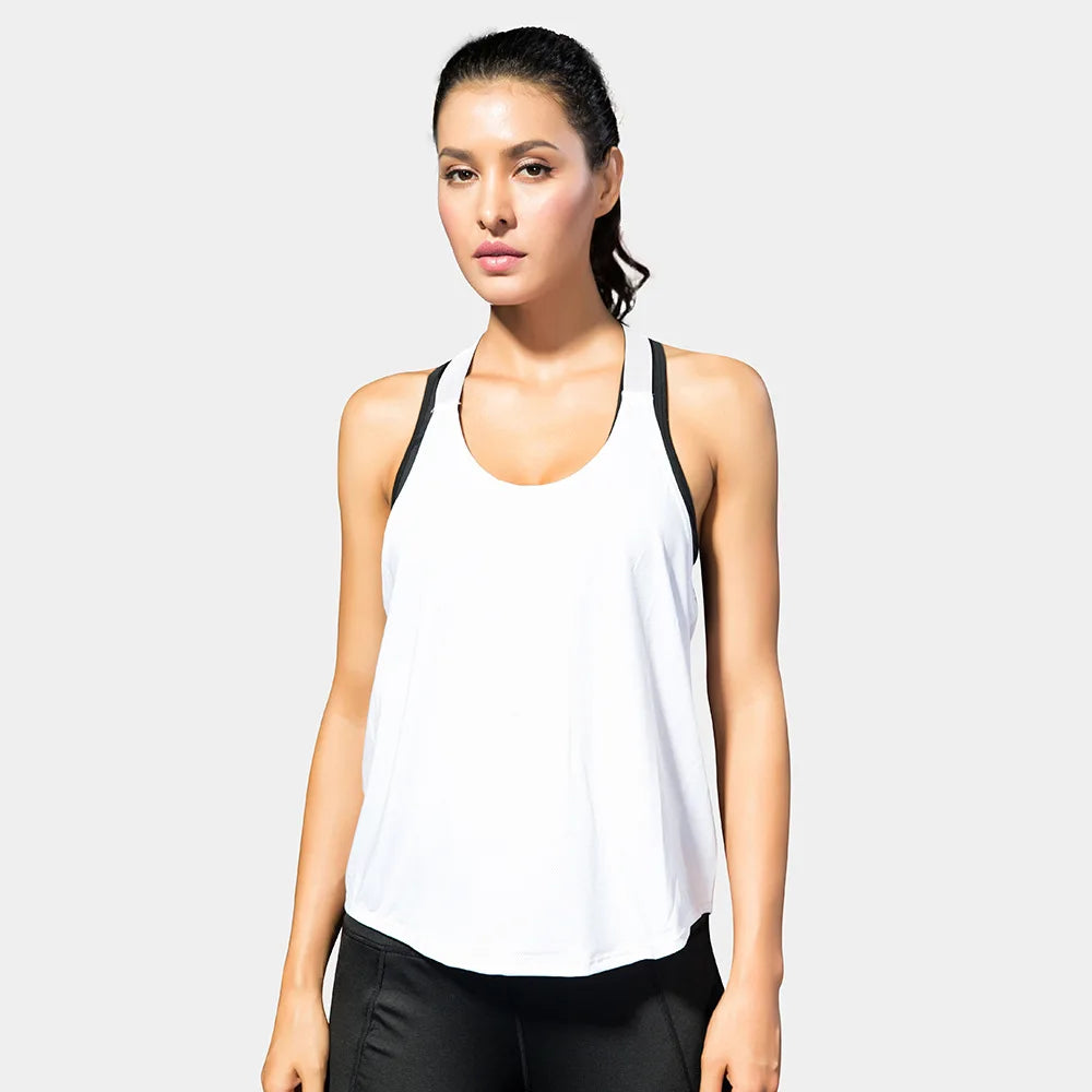 Frauen Gym Tops Schwarz Ärmelloses Yoga Top Frauen Fitness Shirt Gym Weste Lauf workout Sport Tops Brief Rückenfreies Shirt