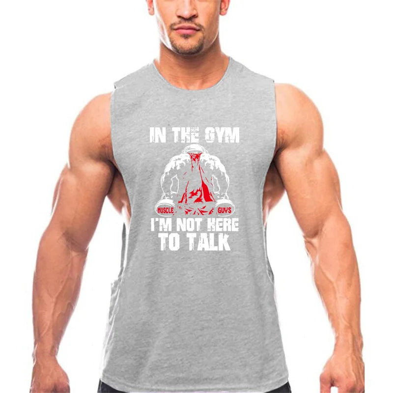 Gym Bodybuilding Tank Tops Herren Fitness Baumwolle Open Side Westen Muscle Workout Ärmellose Shirts Sommer Kühle Atmungsaktive Kleidung