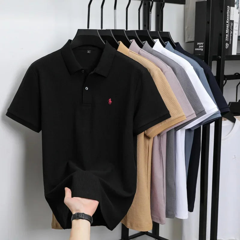 2026 Bedrucktes Kurzarm-Herren-Poloshirt Sommer Neu Bequemes Atmungsaktives Freizeit-T-Shirt Modisches Business-Poloshirt