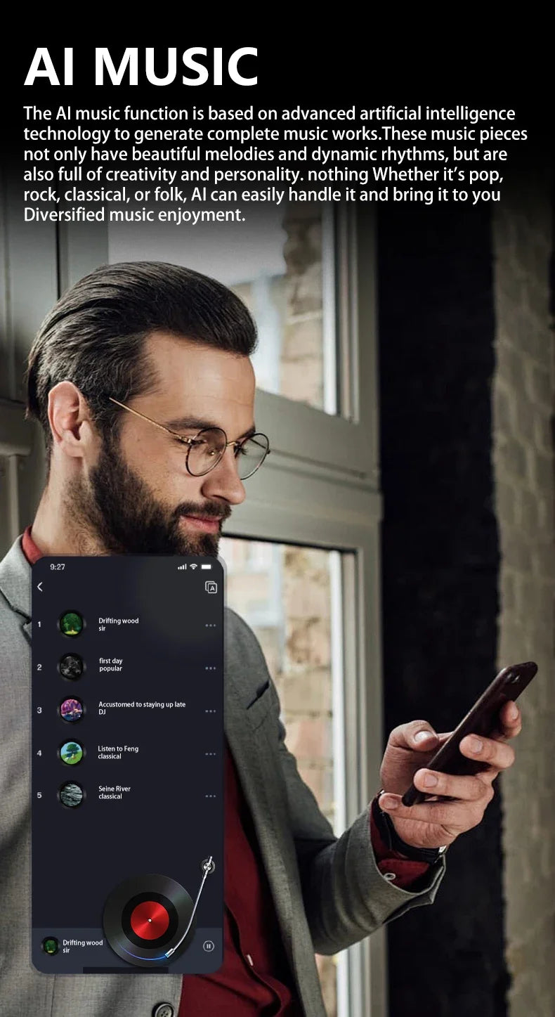 New AI Smart Glasses Intelligent Real-time Language Translator Bluetooth Wireless Headphone AI Chat Smart Sunglasses Men Wome