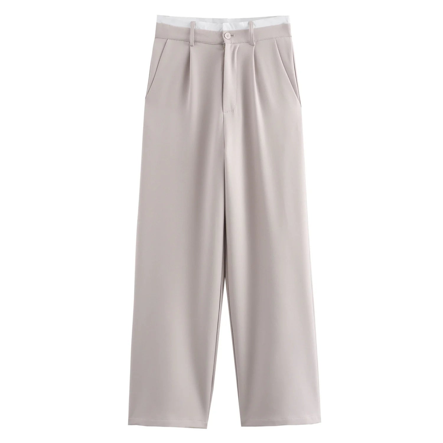 HH Frauen Fashion Solid Weste Hose Anzug Einreiher Halter Abgeschnitten Westen Top Hohe Taille Patchwork Hosen Büro Dame Sets