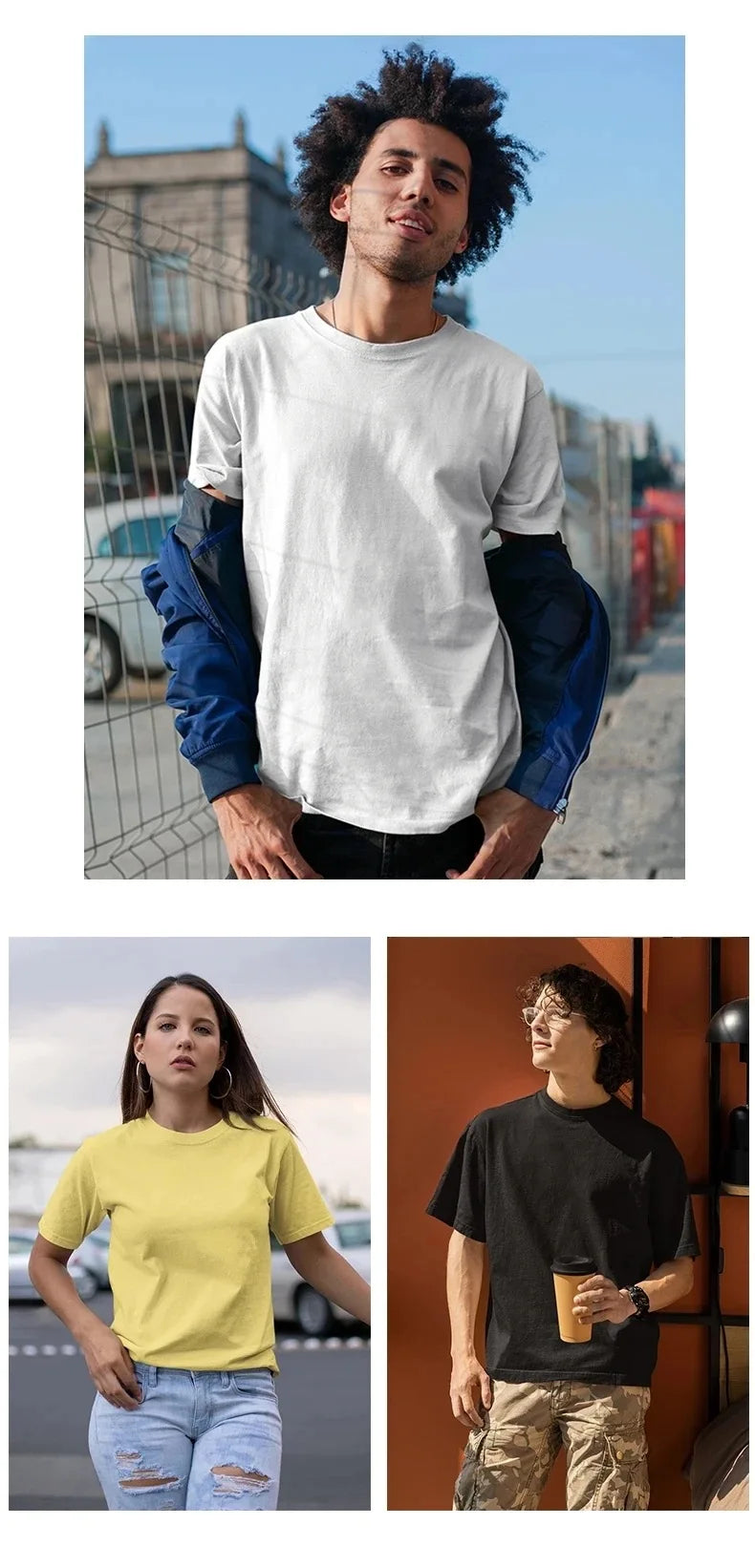 12 Farben übergroßes schweres T-Shirt für Herren, Sommer-Kurzarm-T-Shirt, 100 % Baumwolle, schlichtes Oberteil, lässige Herrenbekleidung