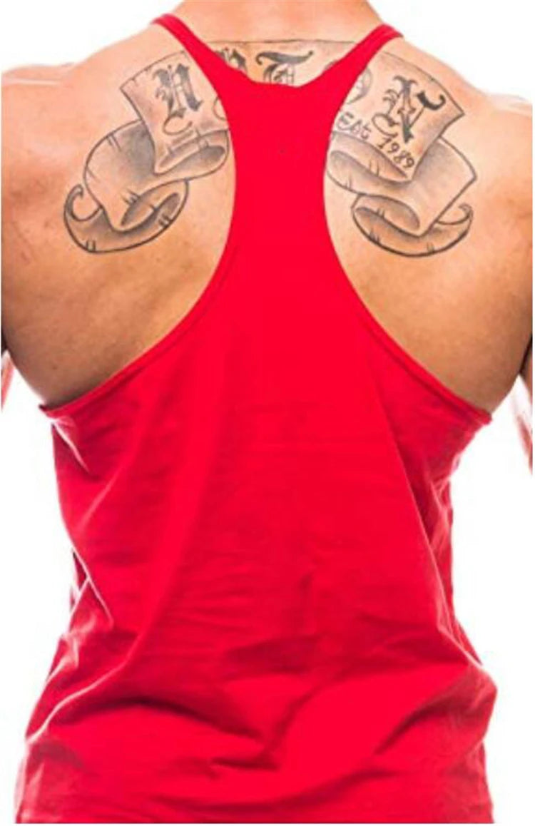 Gym Bodybuilding Tank Tops Mode Y-back Hosenträger Westen Baumwolle Atmungsaktive Ärmellose Unterhemden Herren Fitness Muscle Sport Hemd
