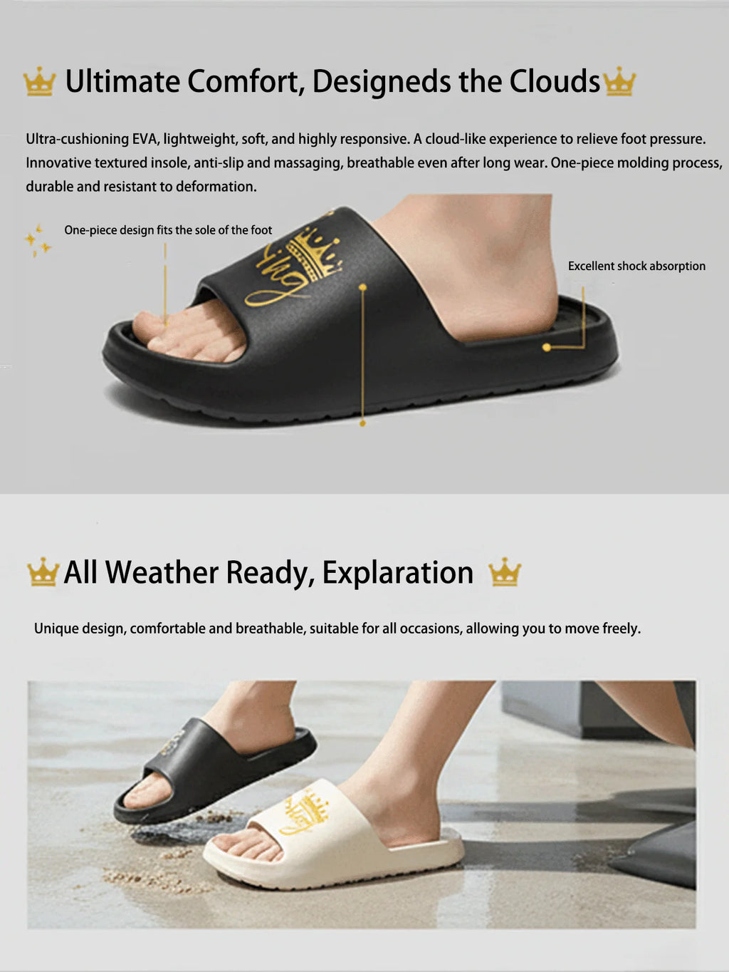 Neue lässige, innovative Design-Herrenschuhe, Eva-Hausschuhe mit weicher Sohle, leichte Hausschuhe, hochwertige, exklusive Markenhausschuhe