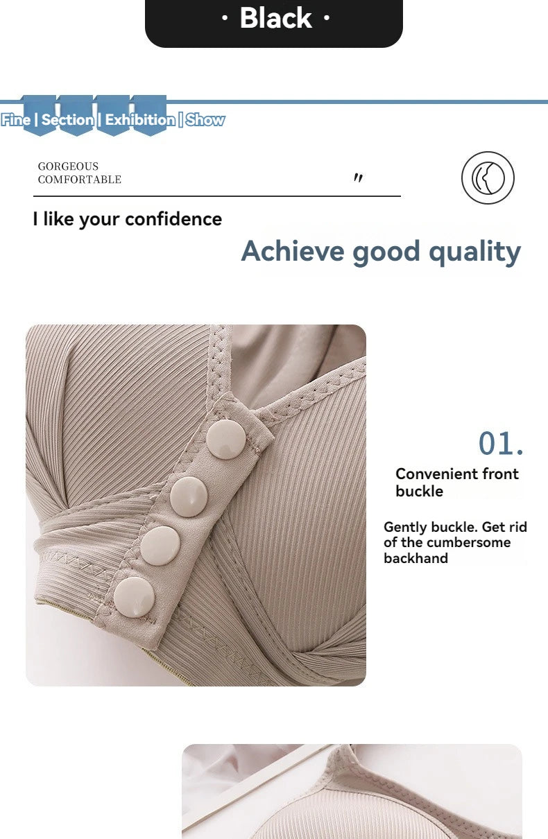 Neue Große Größe Vordere Schnalle Sexy Push-up DAMEN Bh Einstellbare Dünne Tasse Atmungsaktive Bequeme Mutter Mittleren Alters Damen unterwäsche