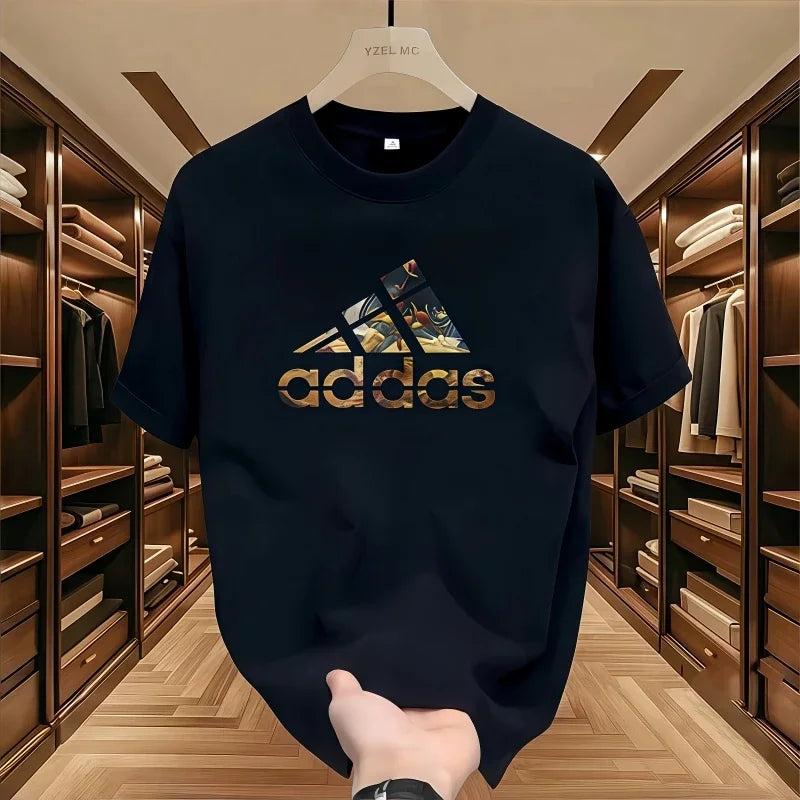 2026 Sommer Herren T-Shirt Kurzarm Reine Baumwolle T-Shirt Sommer Slim Fit Vollbaumwolle Halbarm Rundhals Atmungsaktiv Trend