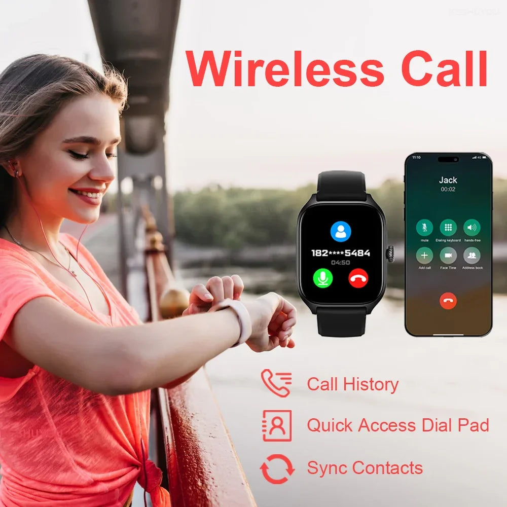 LAXASFIT Neue H9 Promax Smartwatch mit Zifferblatt zur Antwort von Anrufen, Kalorienverfolgung, Herzfrequenz-Oximetrie-Überwachung, Bluetooth-Smartwatch