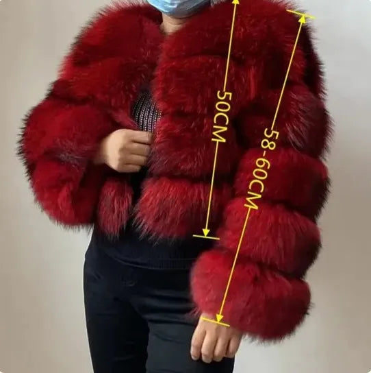 Frauen Gefälschte Waschbären Pelz Jacke Herbst Winter Faux Pelz Fuchs Mäntel Kurzen Mantel Jacken Pelzigen Oberbekleidung Elegante Dicke Warme Mäntel
