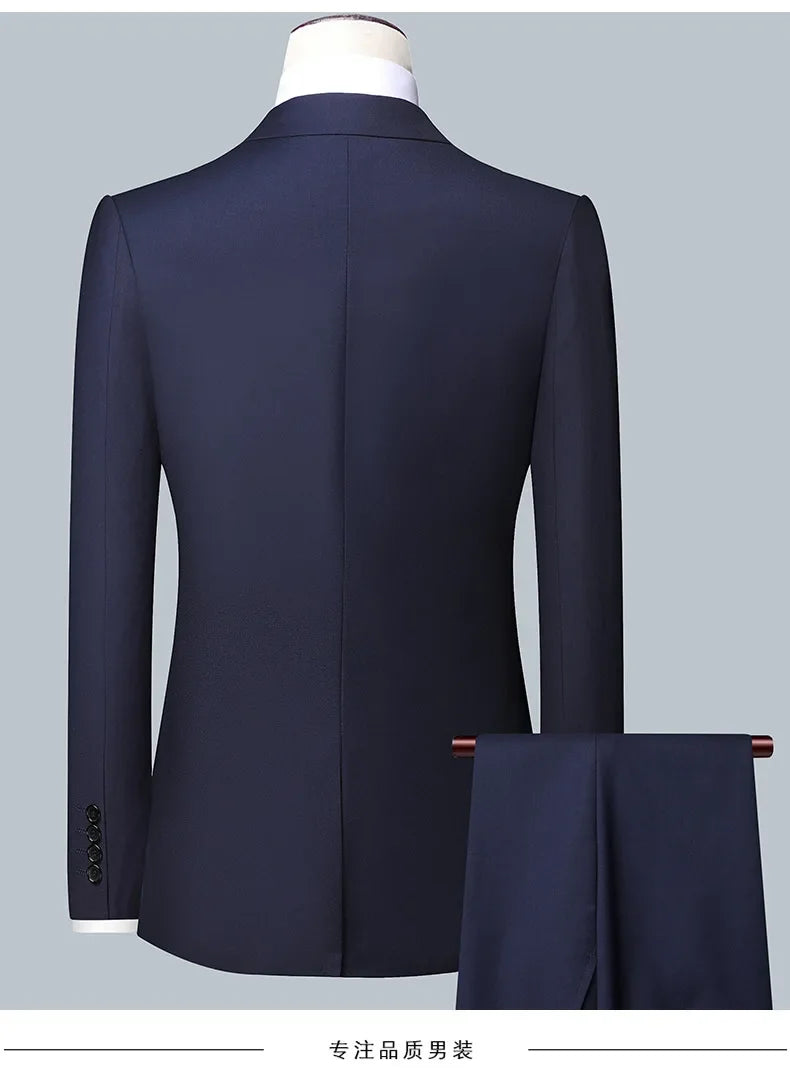 Anzug Boutique Herrenmode Business (Blazer + Weste + Hose) Gentleman's Hochzeit Casual Professioneller formeller Anzug 3-teilig M-6XL