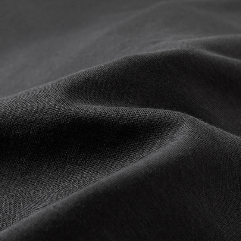 Herren-T-Shirt, einfarbig, Rundhalsausschnitt, Baumwolle, langärmelig, Sommer, bequem