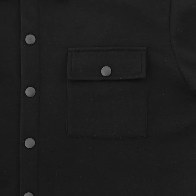 Winter European and American cross-border casual men's clothing fleece lapel European and American single-breasted slim jacket