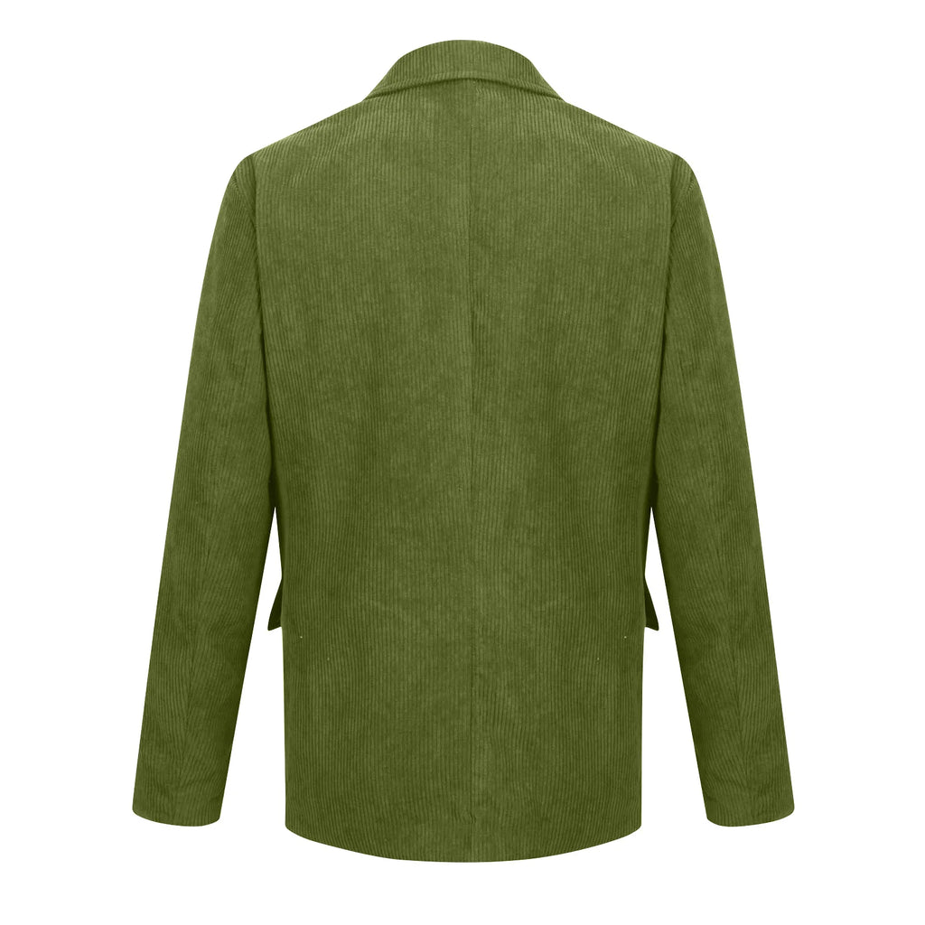 Männer Einfarbig Cord Warme Anzug Jacke Strickjacke Frühling Herbst Business Casual Cord Blazer Jacke männer Anzug Mantel