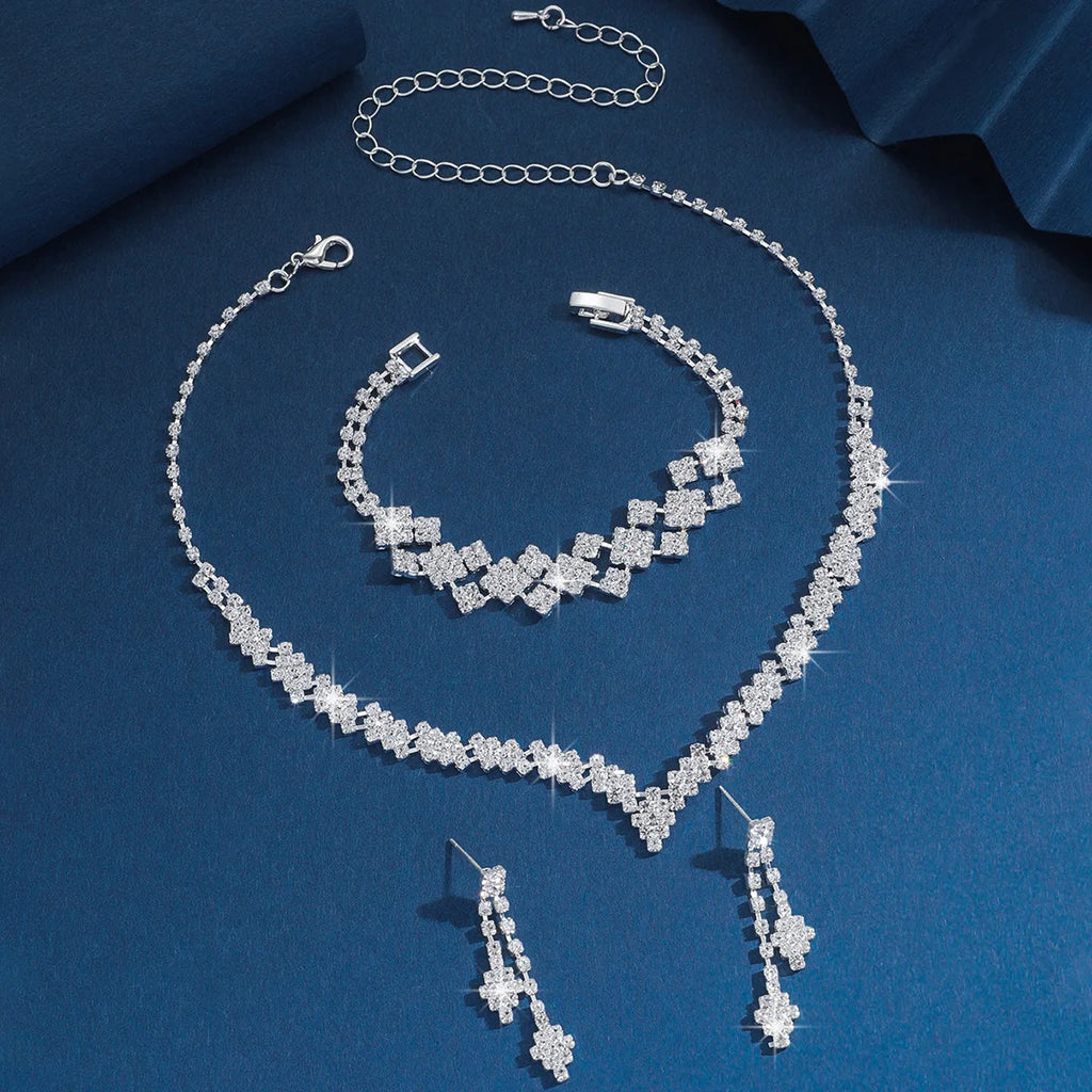 4/3 Pieces Of Wedding Season Women's Claw Chain Series Earrings, Necklaces, Bracelets, Jewelry Sets, Banquet And Holiday Gifts92