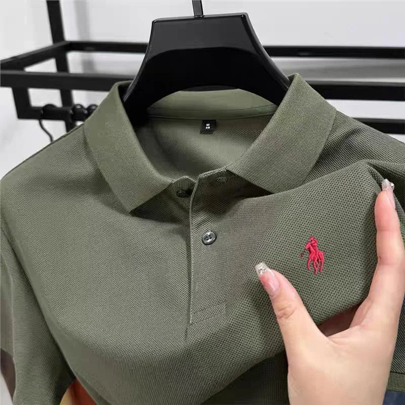 2026 Bedrucktes Kurzarm-Herren-Poloshirt Sommer Neu Bequemes Atmungsaktives Freizeit-T-Shirt Modisches Business-Poloshirt