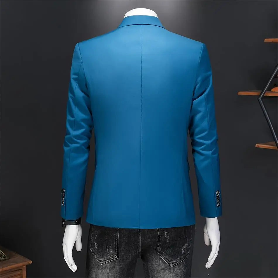 Boutique Mode Einfarbig High-end-Marke Casual Business herren Blazer Bräutigam Hochzeit Kleid Blazer für Männer Anzug Tops jacke Mantel